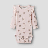 Lil' Atelier beebikere Slim Silver Peony Bow NBFGAVO