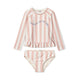 Liewood ujumistrikoo tüdrukutele Kaheosaline Dagny Y/D triibuline Sorbet rose / Creme de la creme