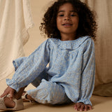 Lil' Atelier Laste pluus tüdrukutele volangidega Zen Blue NMFTESSIE