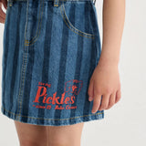Bobo Choses Tüdrukute denimseelik triibuline Pickles the Dog
