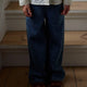 Lil' Atelier Teksapüksid Wide Jeans NMFOBELLO, Tumesinine teksa