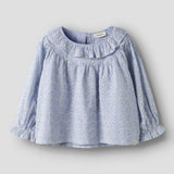 Lil' Atelier Laste pluus tüdrukutele volangidega Zen Blue NMFTESSIE