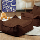 Wigiwama ruudukujuline laste tugitooli Warm Hazel Square Ottoman
