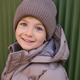 En Fant Laste kootud müts Beanie voodriga Pine Bark